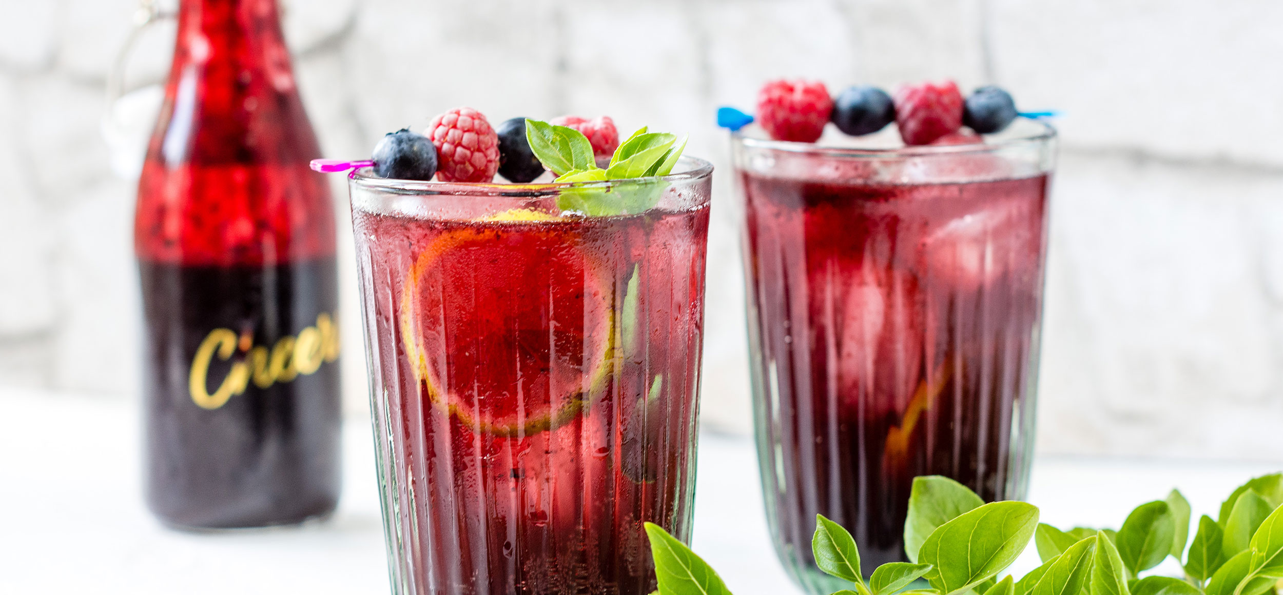 Blueberry and lime syrup