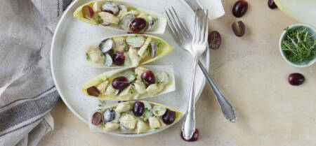 Chicory boats with chicken