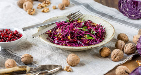 Fruity red cabbage salad